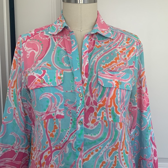 Lilly Pulitzer Captiva tunic Jellies be Jammin - Picture 3 of 12